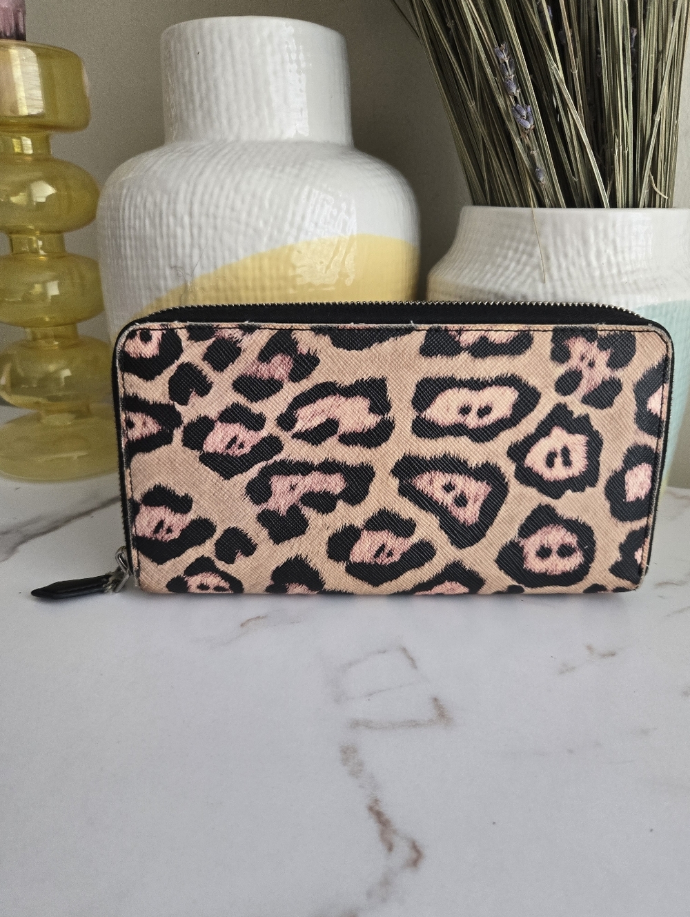 GUC Givenchy Animal Print Leather Ziparound Long Continental Wallet